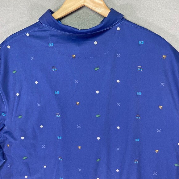 Chaps Golf Polo Shirt Men's XXXL All Over Print‎ Golf Balls Flags Bears - Picture 9 of 12